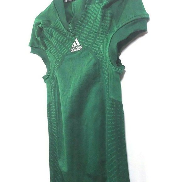 New Adidas Techfit Shockweb Jersey Men's Football Compression Dark Green - Picture 6 of 9
